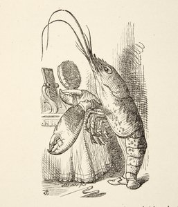 The Voice of the Lobster, fra Alices Adventures in Wonderland af Lewis Carroll (1832 - 98), udgivet 1891 af John Tenniel